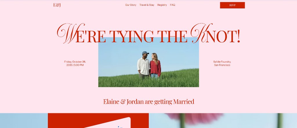 Wedding Invitation (Romantic) template.