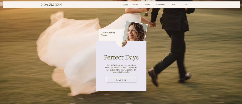 Wedding Planner (Luxurious) template.