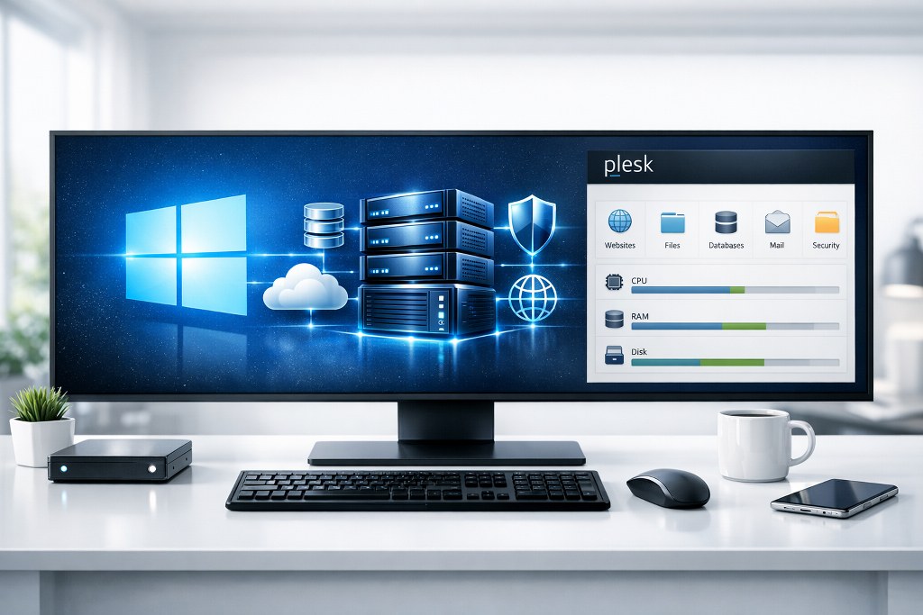 Windows Hosting using Plesk.