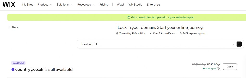 Wix country extension pricing.