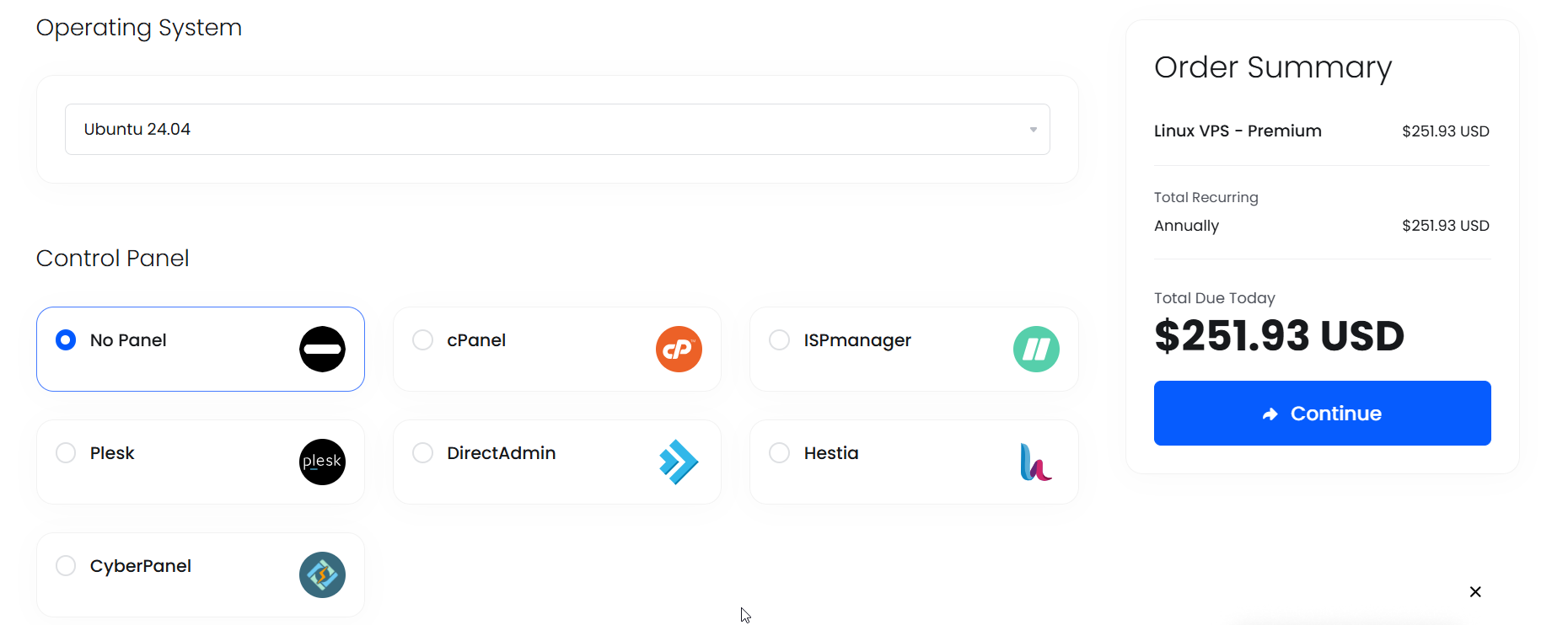 screenshot of BigCloudy's Control Panels