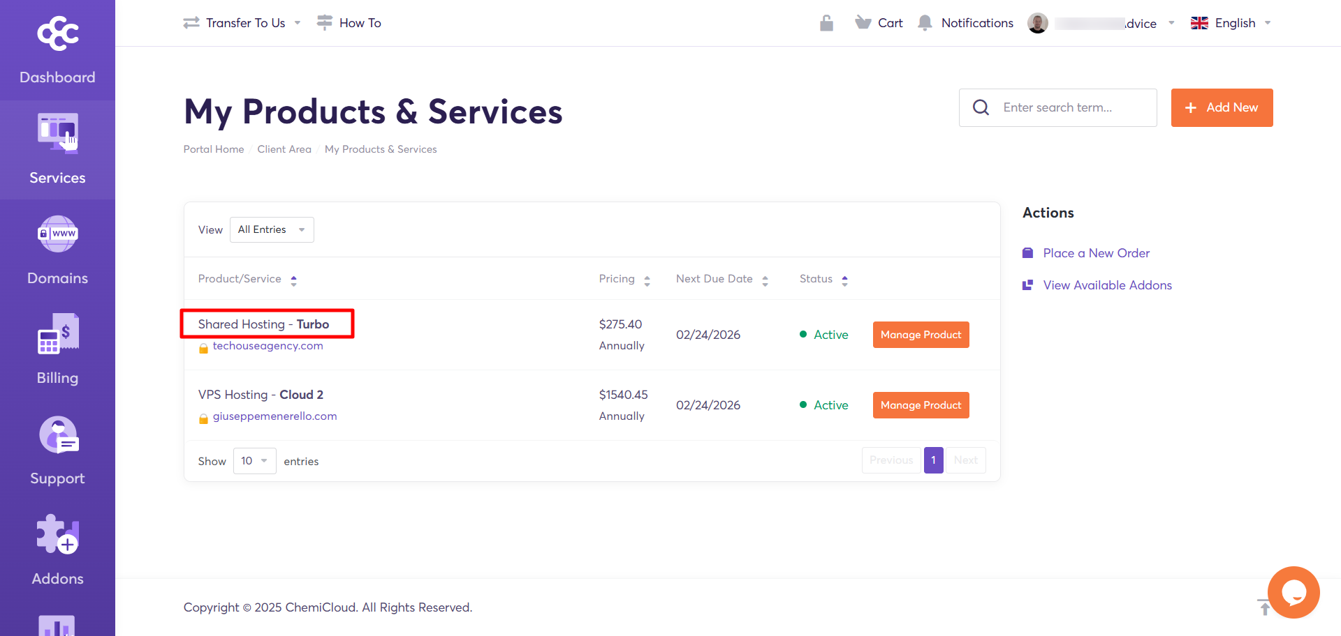 ChemiCloud Vs KnownHost