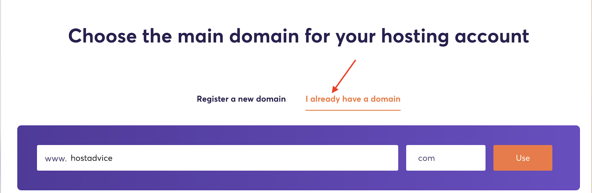 ChemiCloud domain selection step using an existing domain
