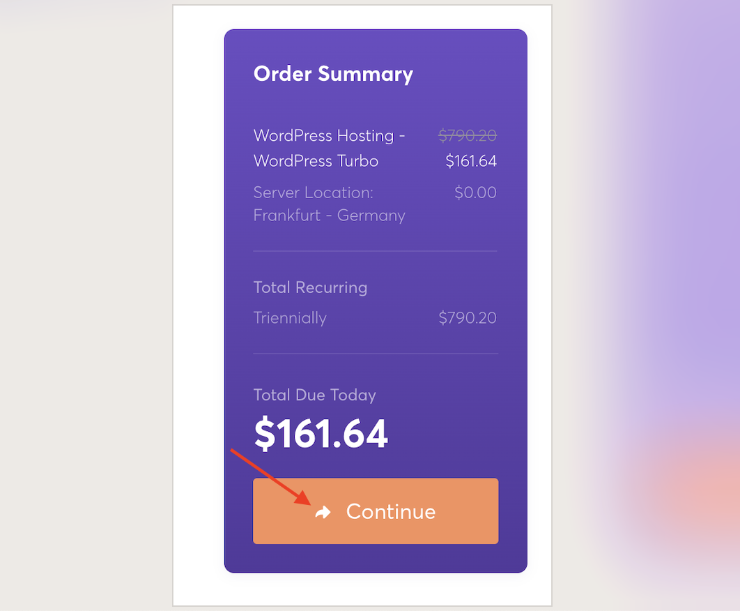 ChemiCloud live billing summary during checkout configuration