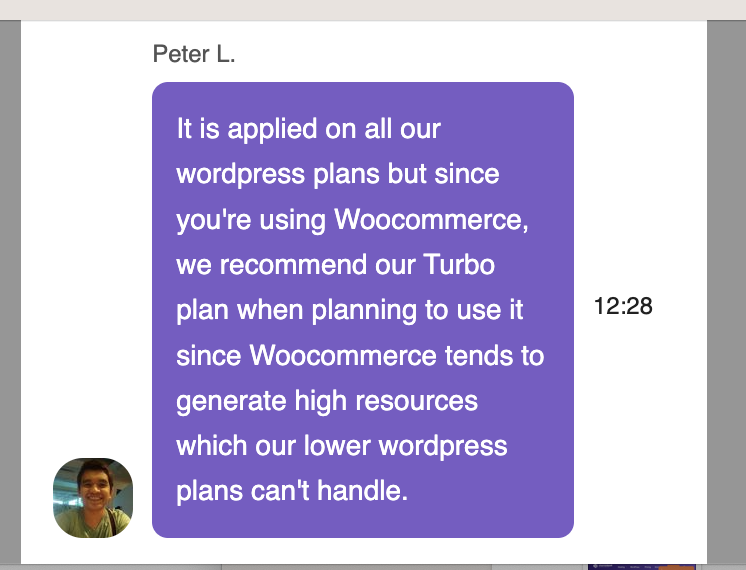 ChemiCloud live chat confirmation that Redis is available across plans