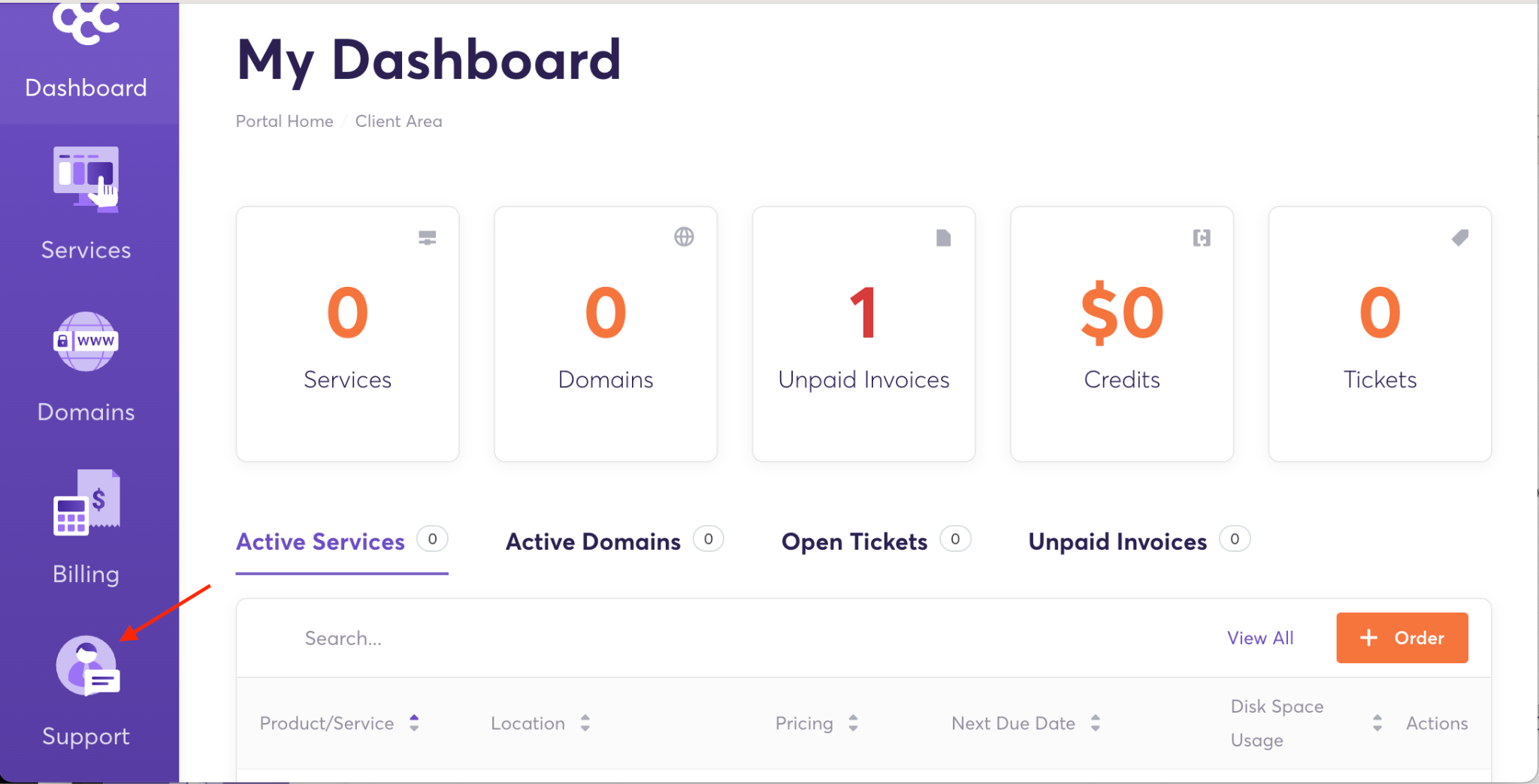 ChemiCloud dashboard support section