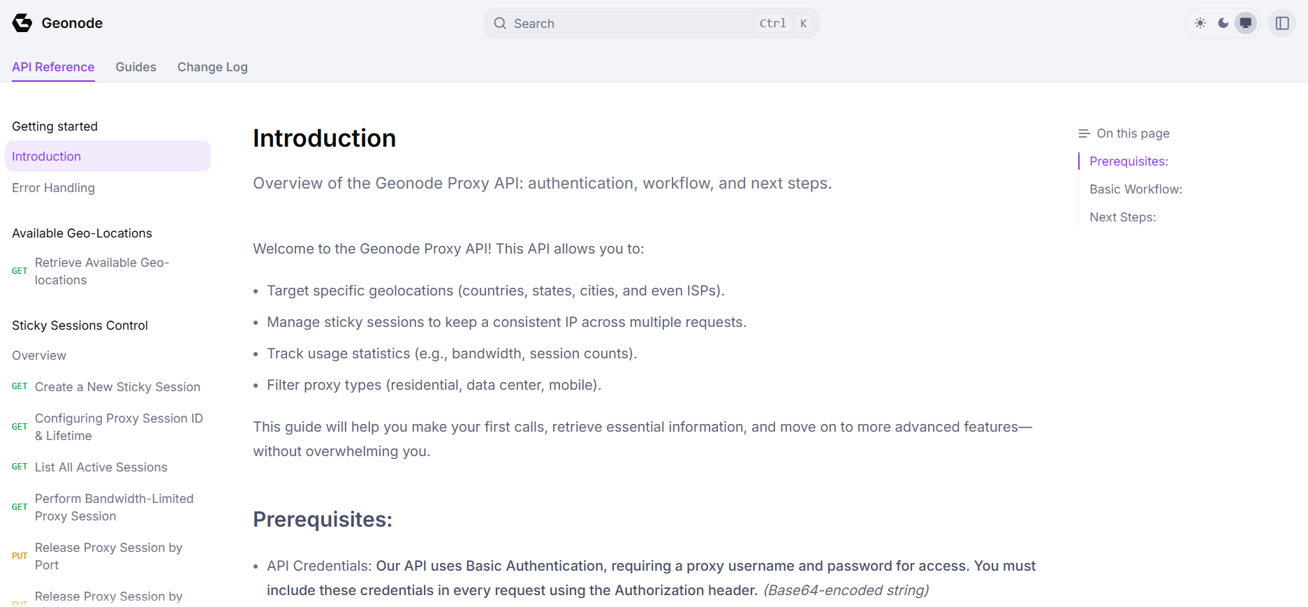 screenshot of Geonode Help articles