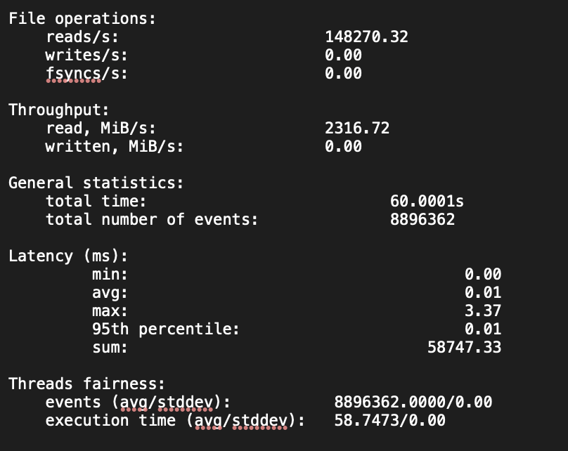HostArmada dedicated server random disk read and write benchmark results