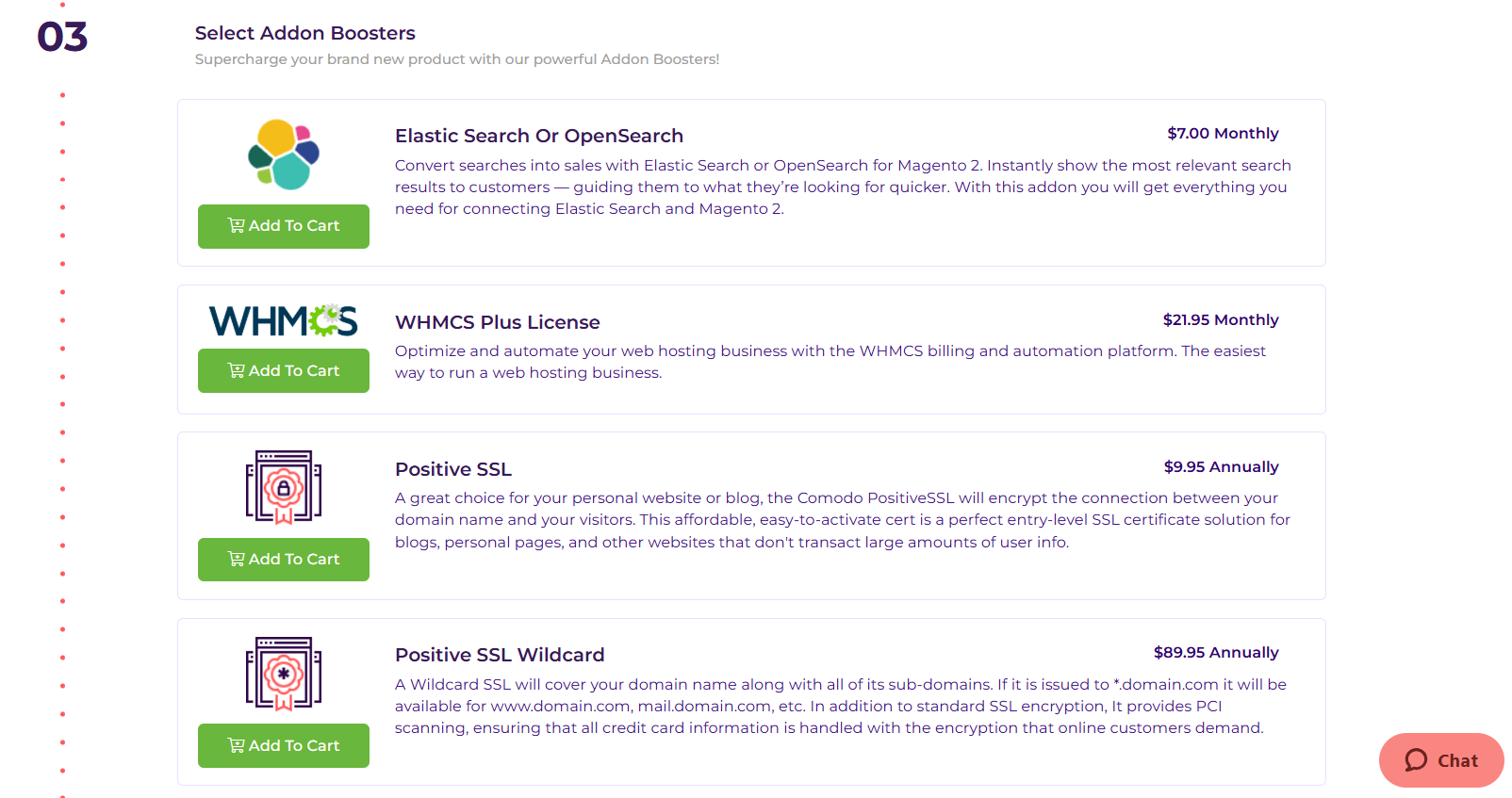 HostArmada reseller hosting addon boosters and WHMCS upgrade options