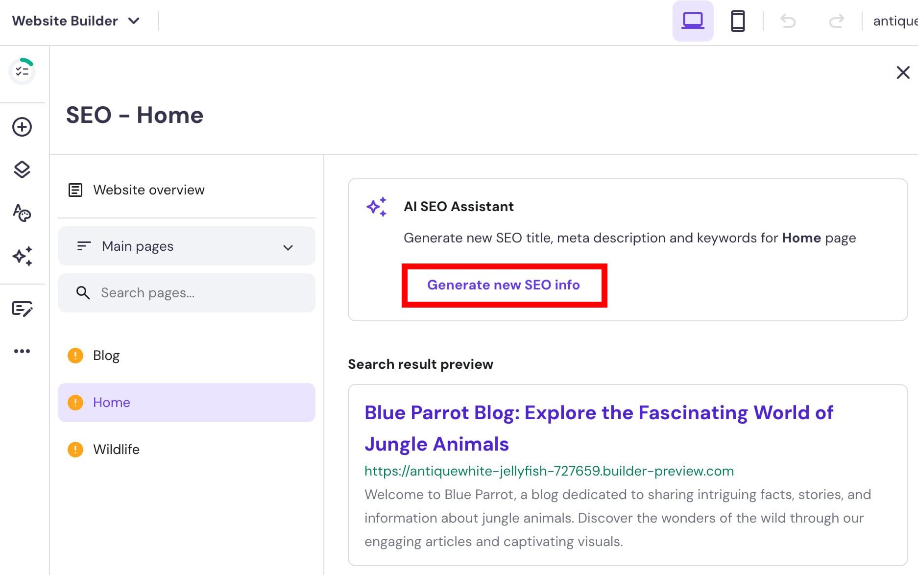 Hostinger Business ecommerce builder plan showing store features, AI tools, and online selling capabilities