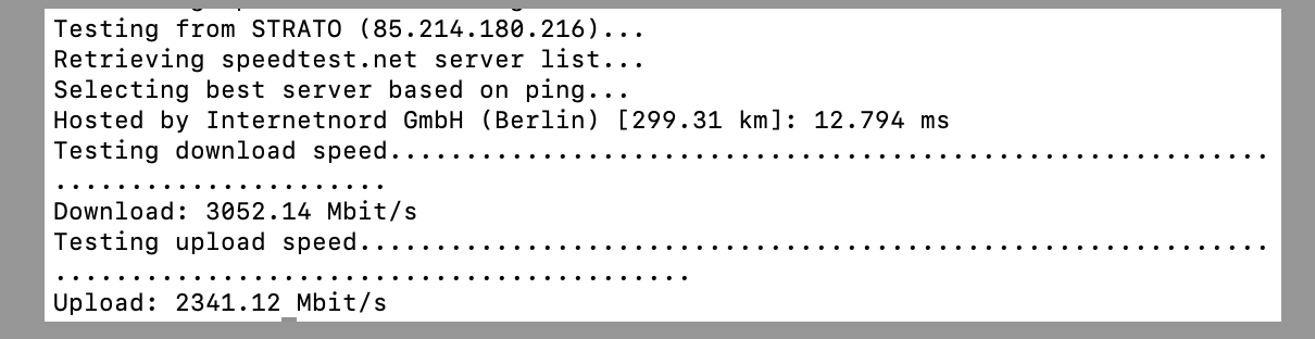 Germany (Berlin) network performance