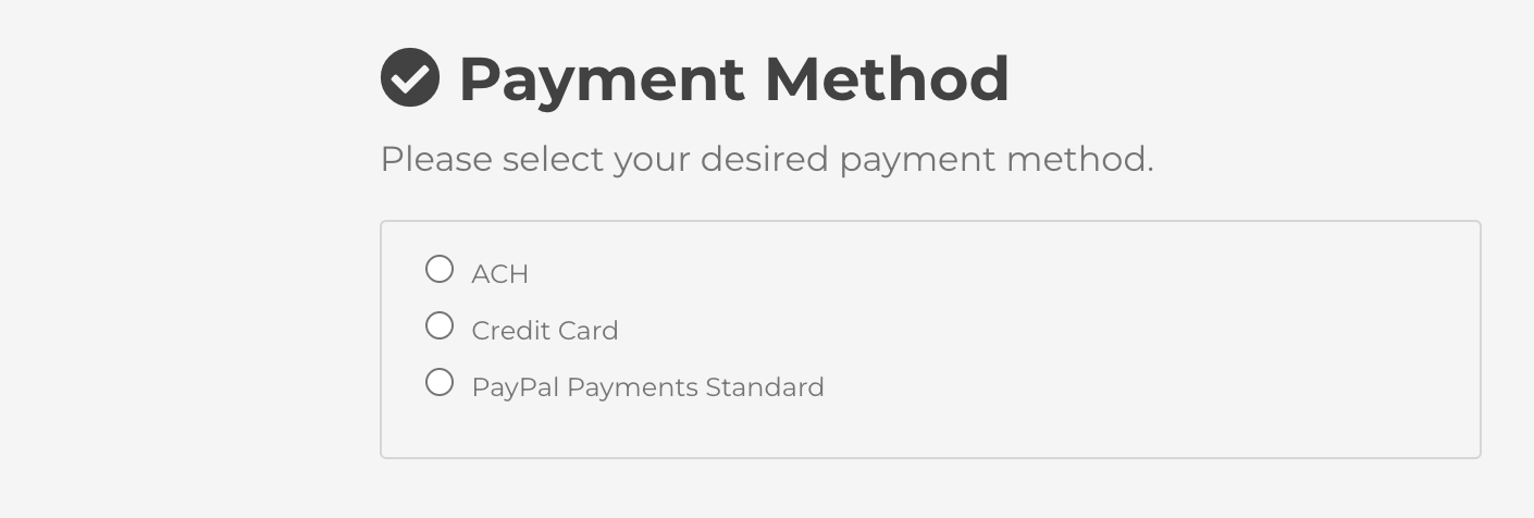 screenshot of Knownhost Payment Methods
