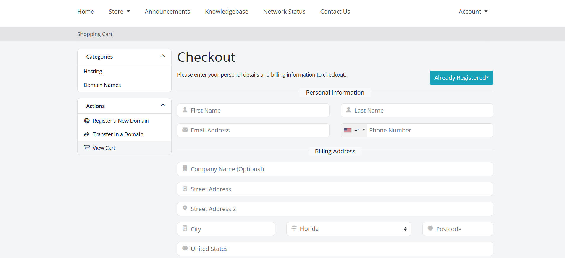 Screenshot des LumisCloud-Checkouts