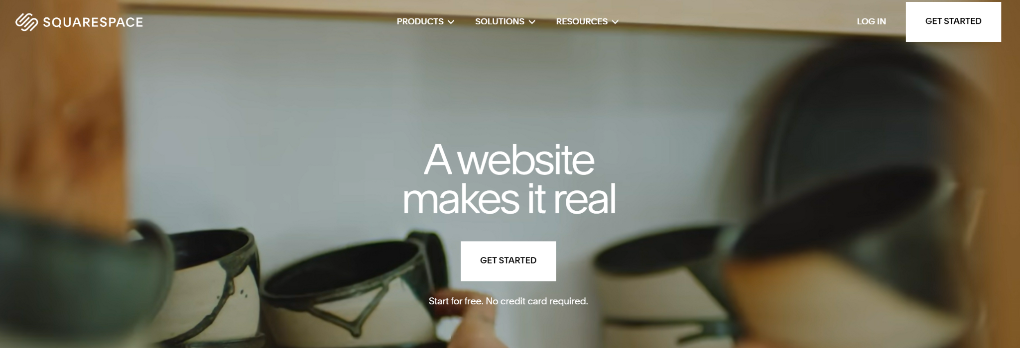 Squarespace e-komercijas veidotāja ekrānuzņēmums