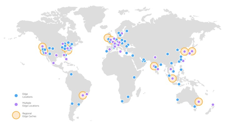 Amazon Route 53 global edge network screenshot