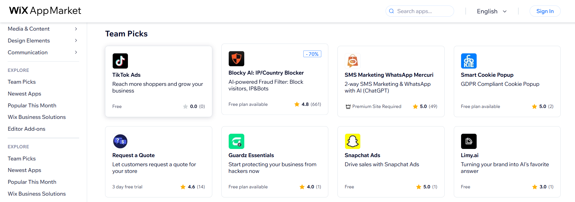 Wix multichannel selling apps for Facebook Instagram eBay and Amazon