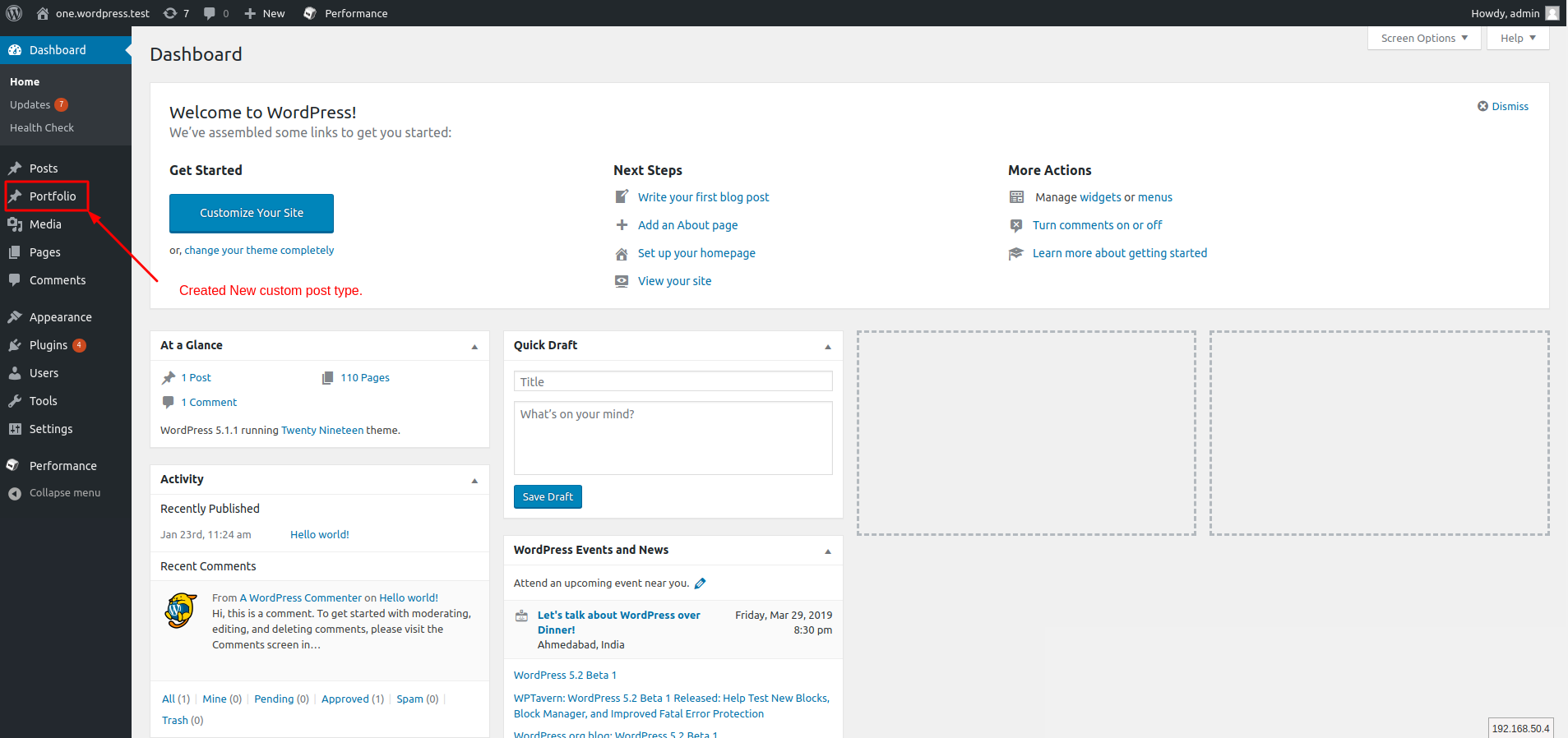 WordPress content structure options with categories tags and custom post types