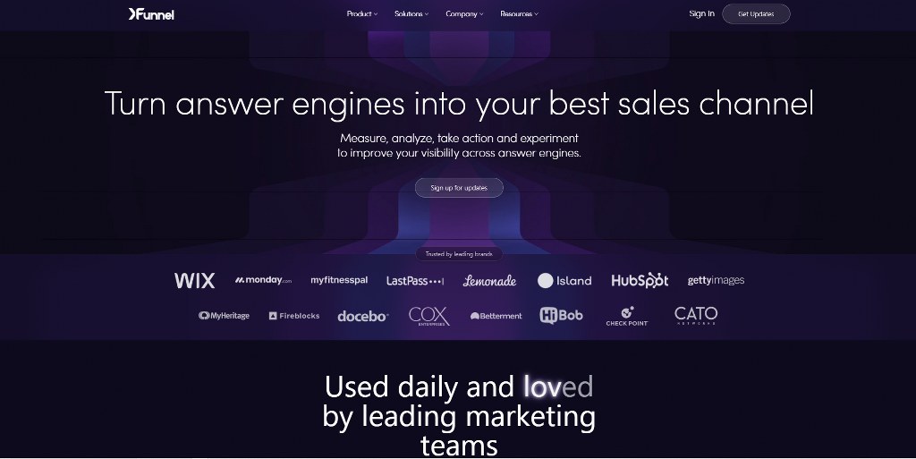 xFunnels homepage.