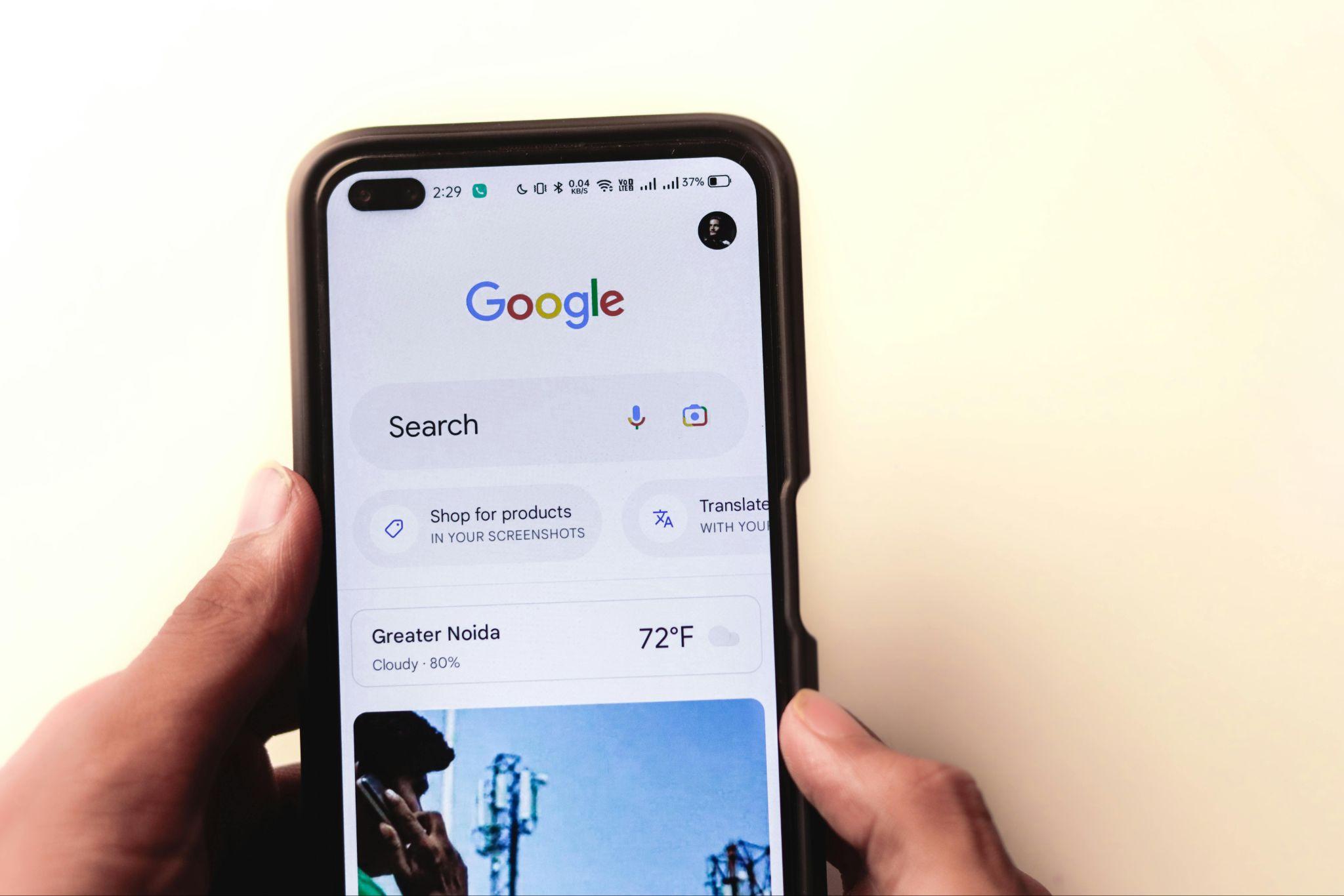 Google Search on mobile