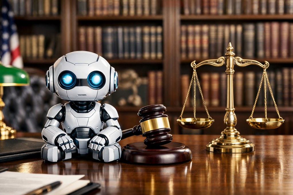 A reflection of technologys role in modern courtroom ethics and balanced judgment.