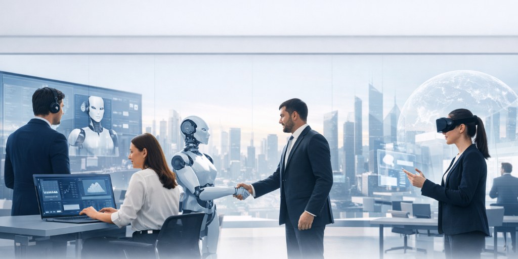 AI technology and robotics in the workplace.