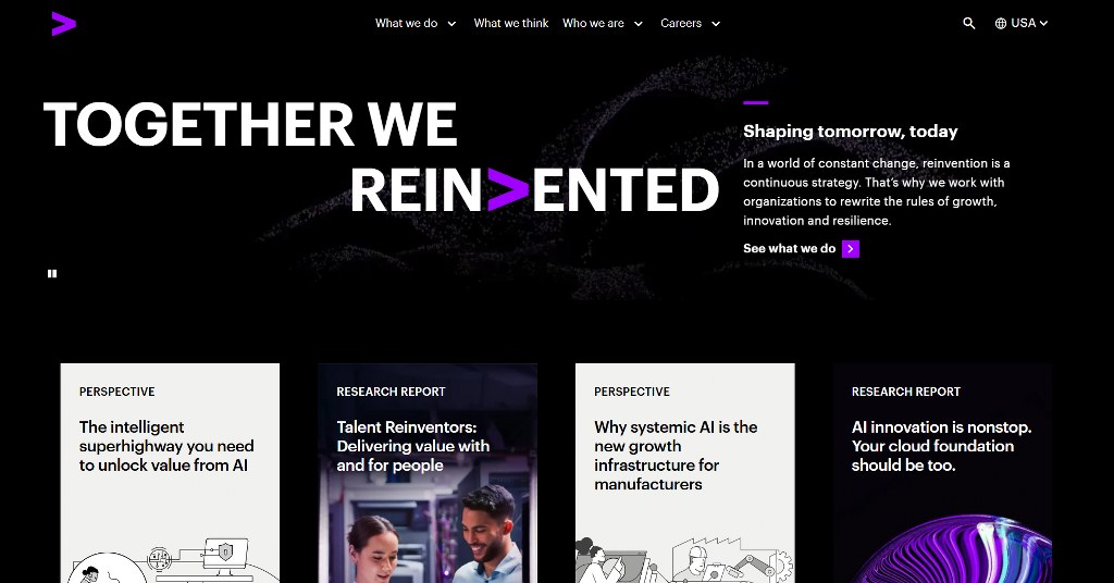 Accenture's website.