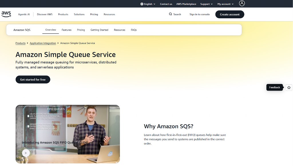 Amazon SQS website.