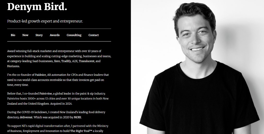 Denym Bird's website.