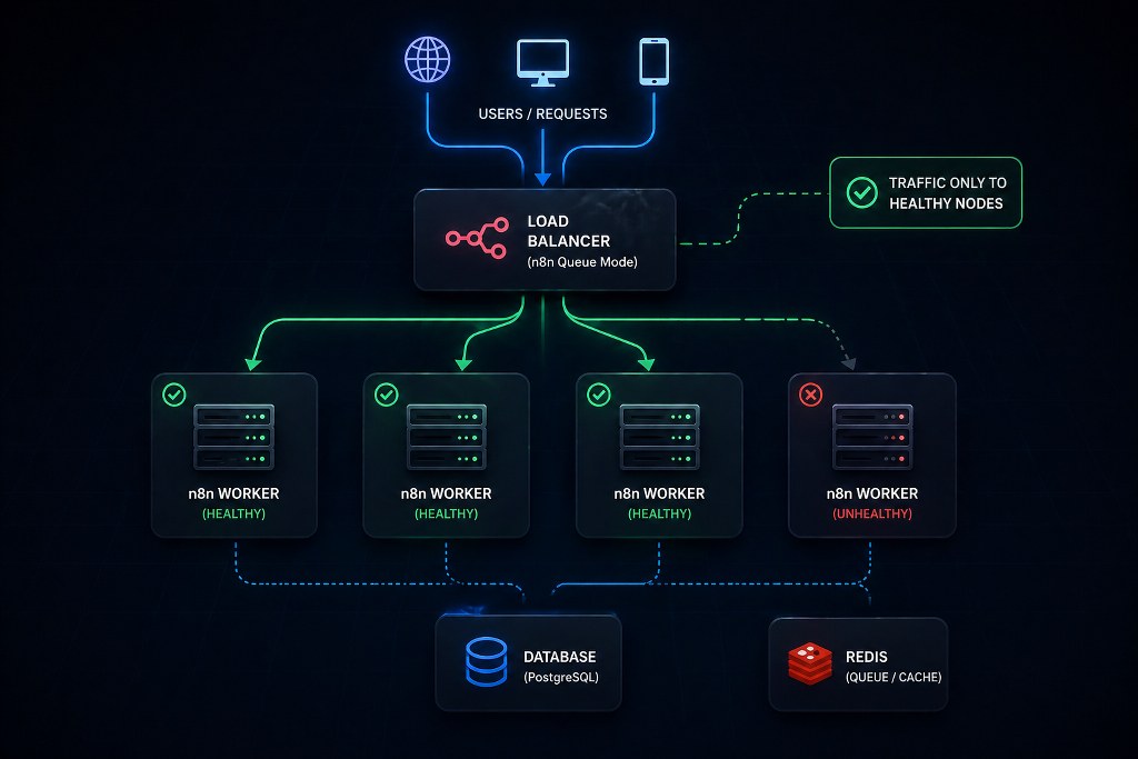 Futuristic load balancing architecture diagram.