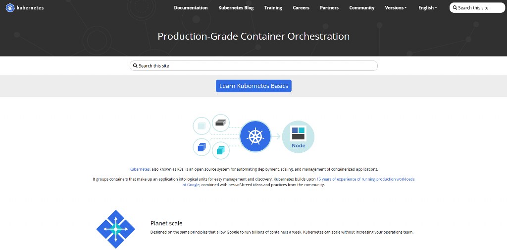 Kubernetes website.