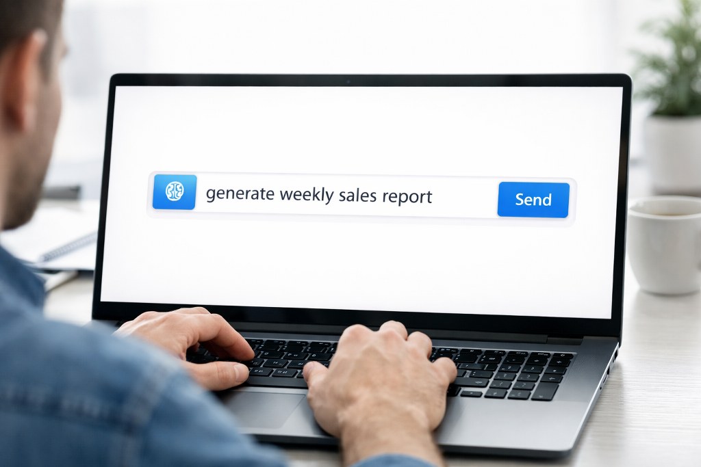 Prompting AI to automate weekly sales report generation with precision.