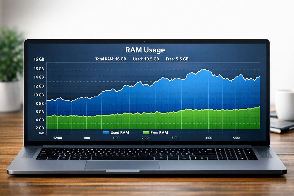 RAM usage graph.