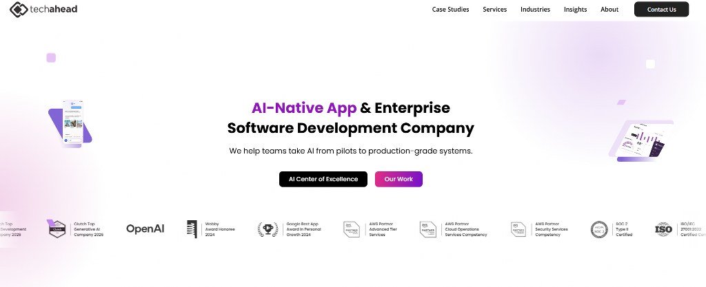 TechAhead's website.