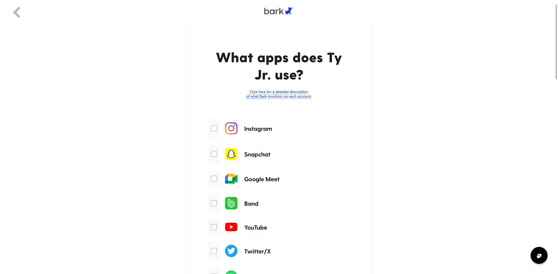 screenshot of Apps supported