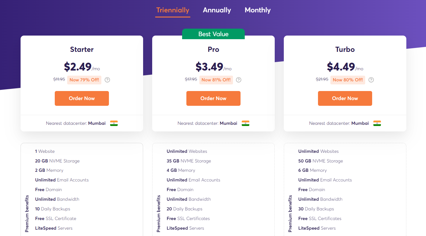 ChemiCloud Shared Hosting Pricing