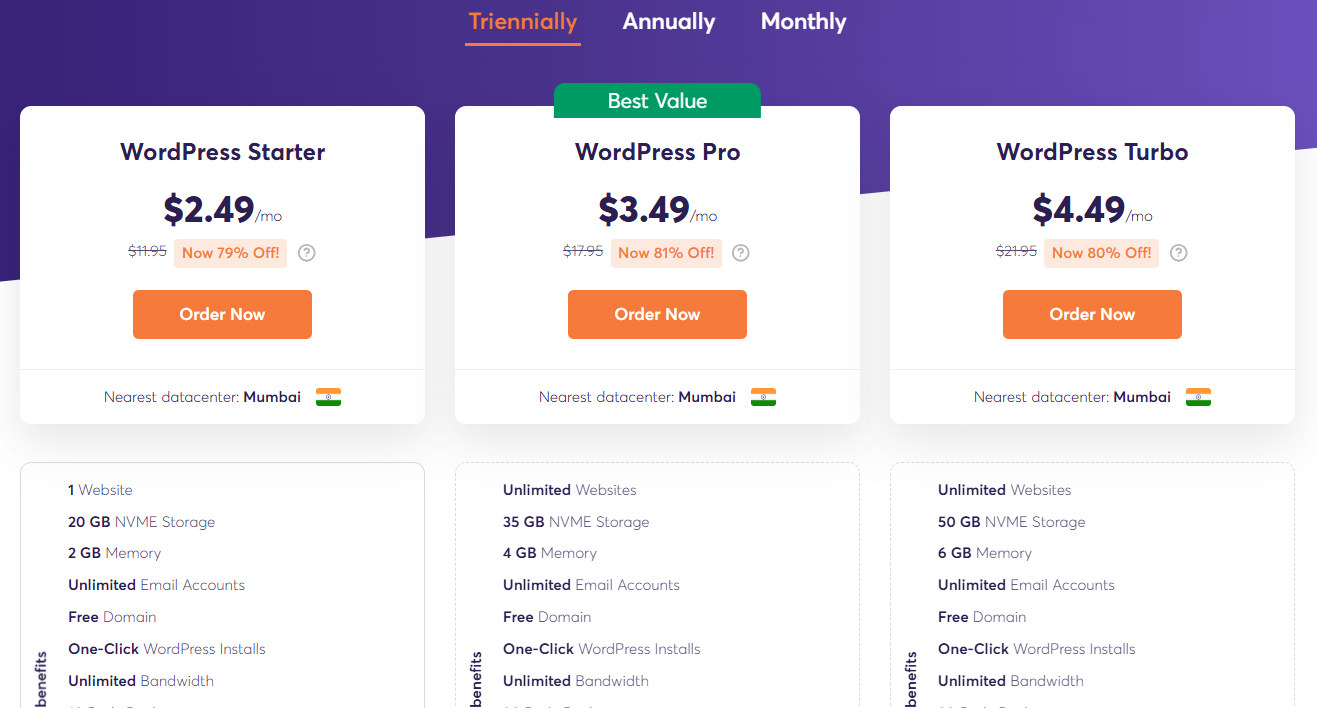 ChemiCloud WordPress Hosting Pricing