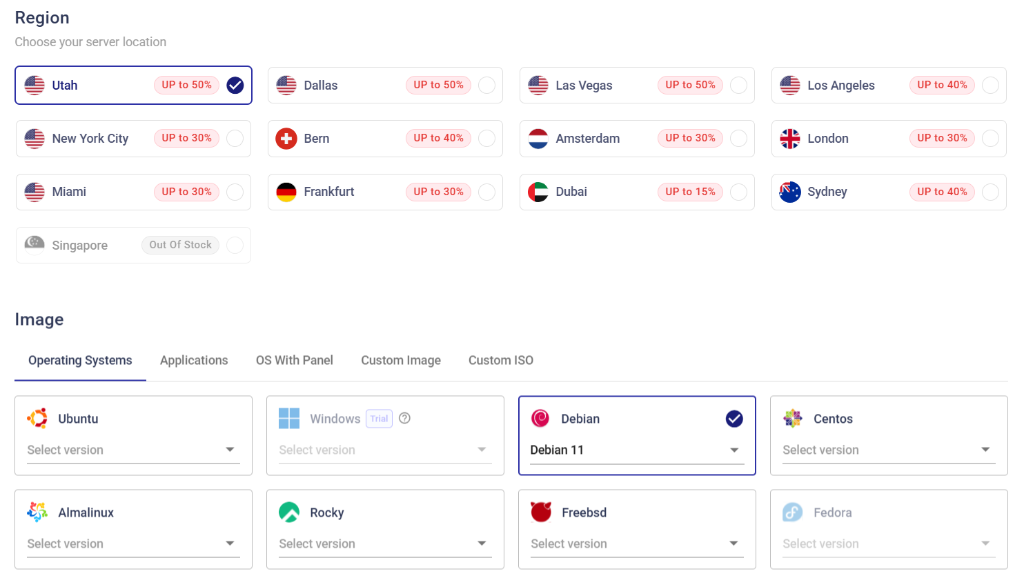Cloudzy VPS region selection with global data center locations