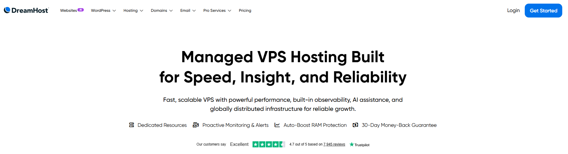 DreamHost VPS kainodara
