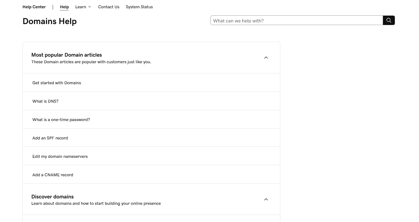 GoDaddy Domains Help popular articles