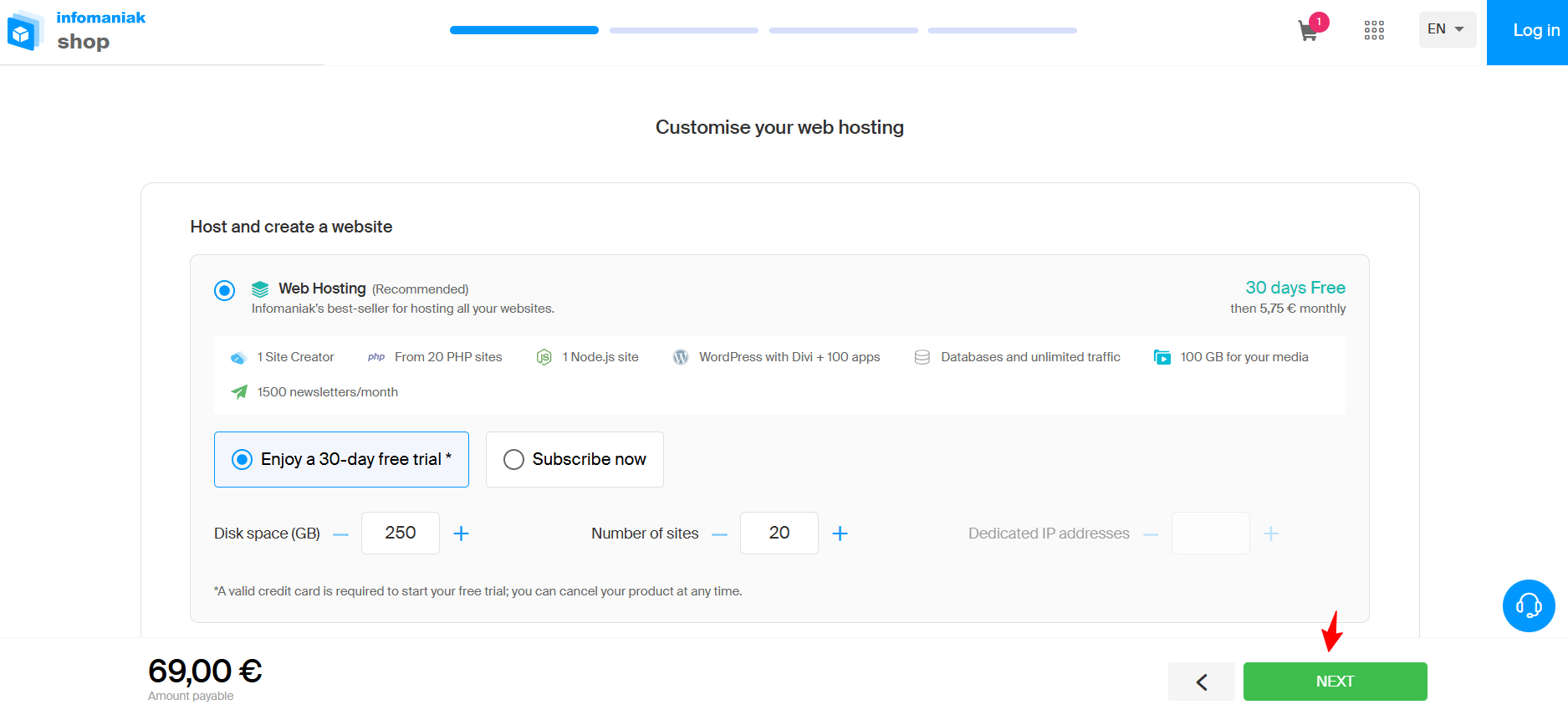 GoDaddy vs Infomaniak
