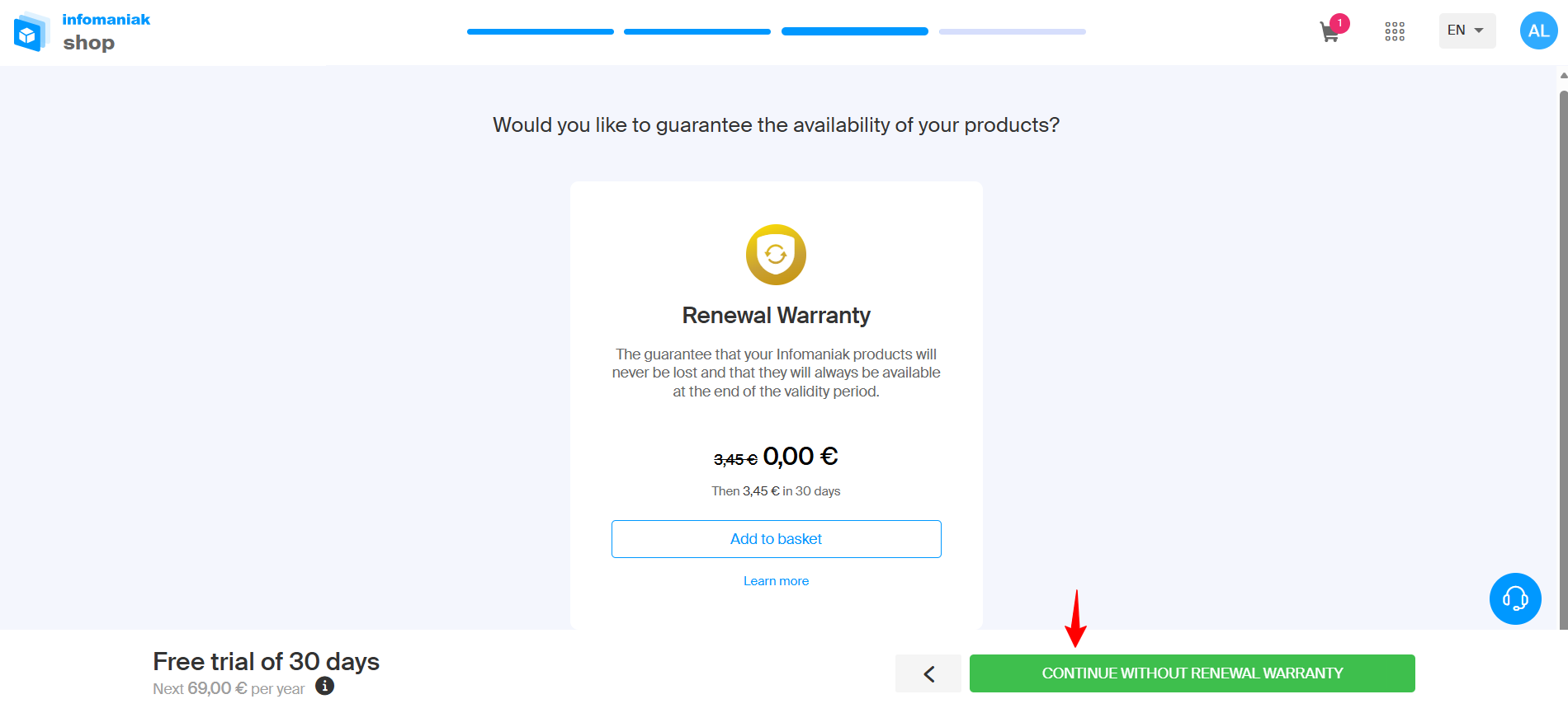 GoDaddy vs Infomaniak