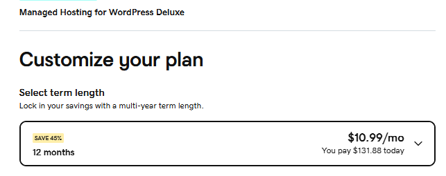 GoDaddy WordPress Deluxe Hosting
