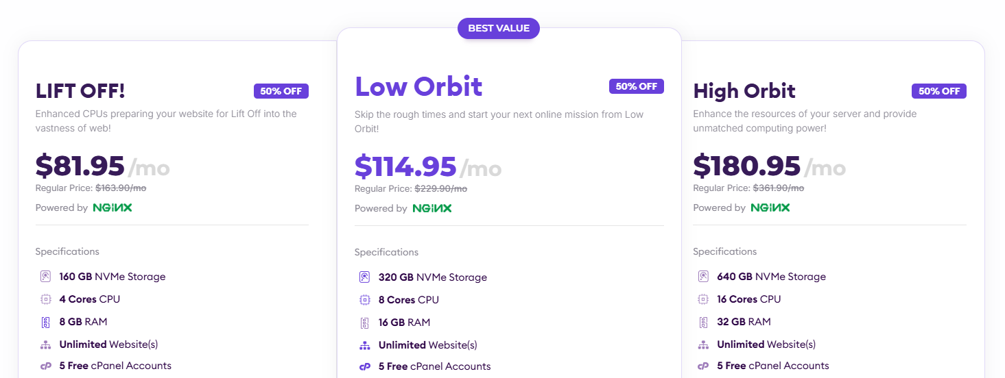 HostArmada Dedicated Server Pricing