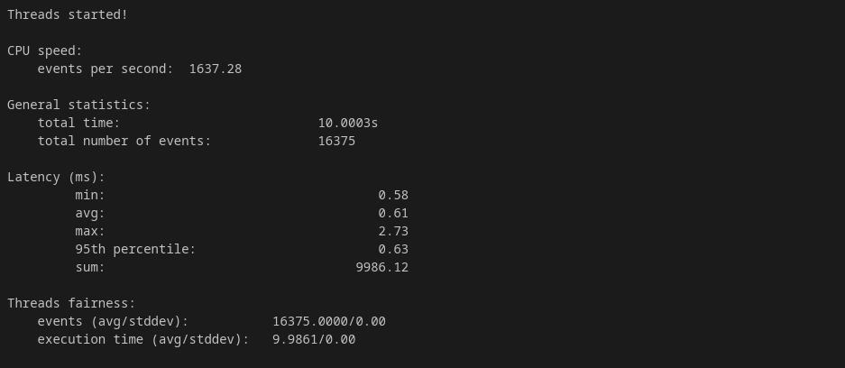 screenshot hasil pengujian Performa CPU single-thread Hostinger