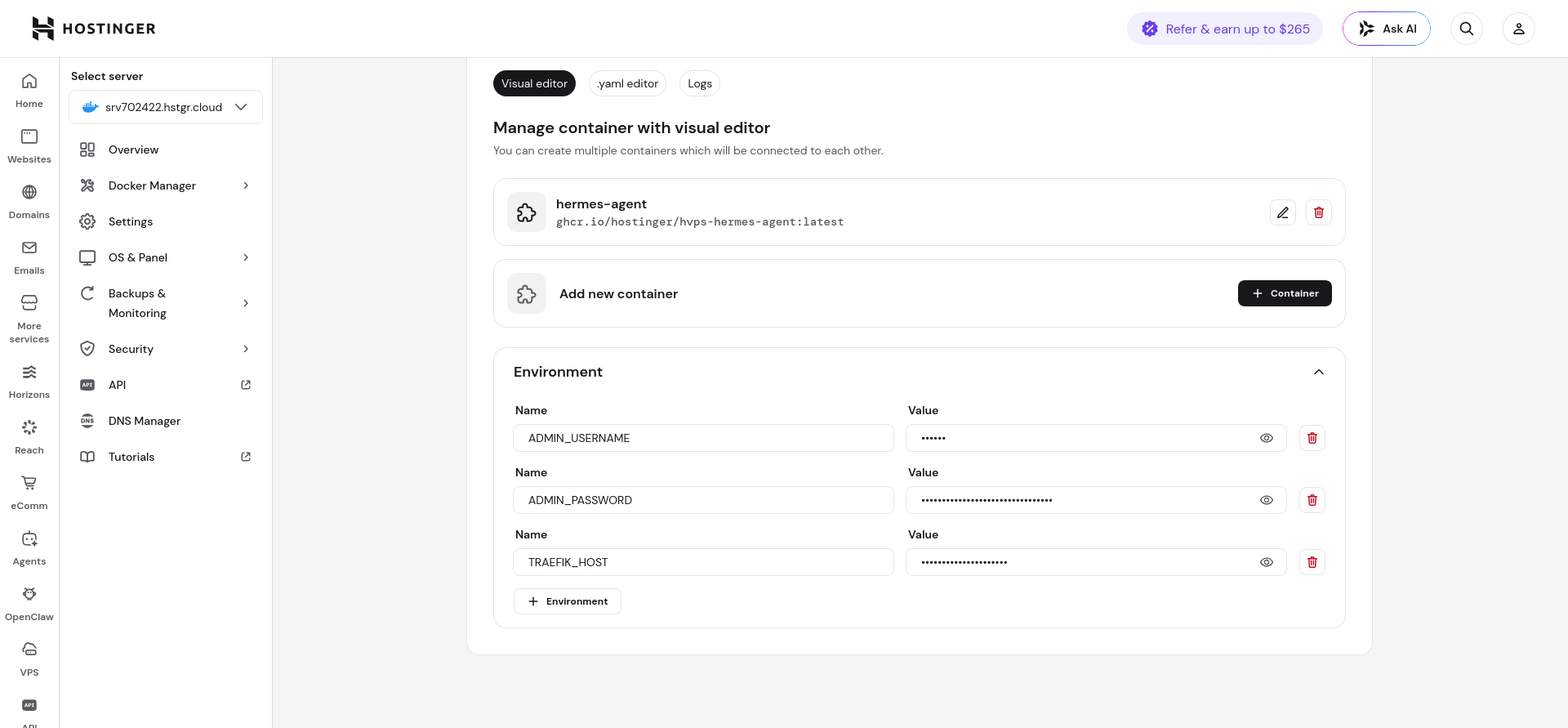 screenshot Visual Editor