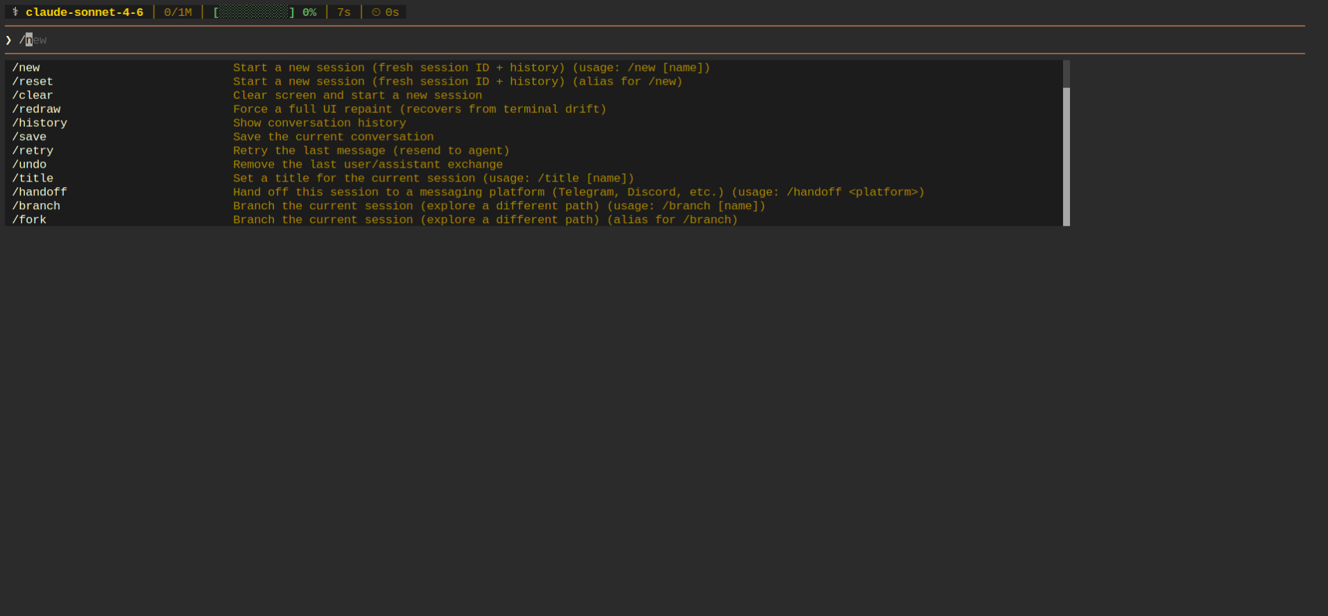 screenshot Hermes Agent