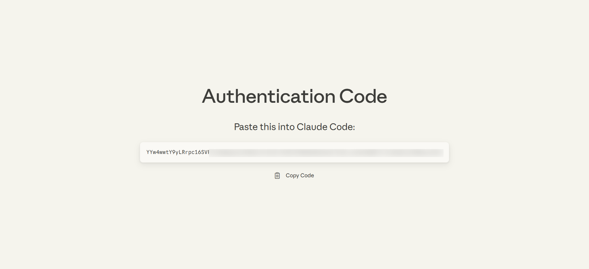 Claude OAuth URL kopiran iz Hostinger terminala
