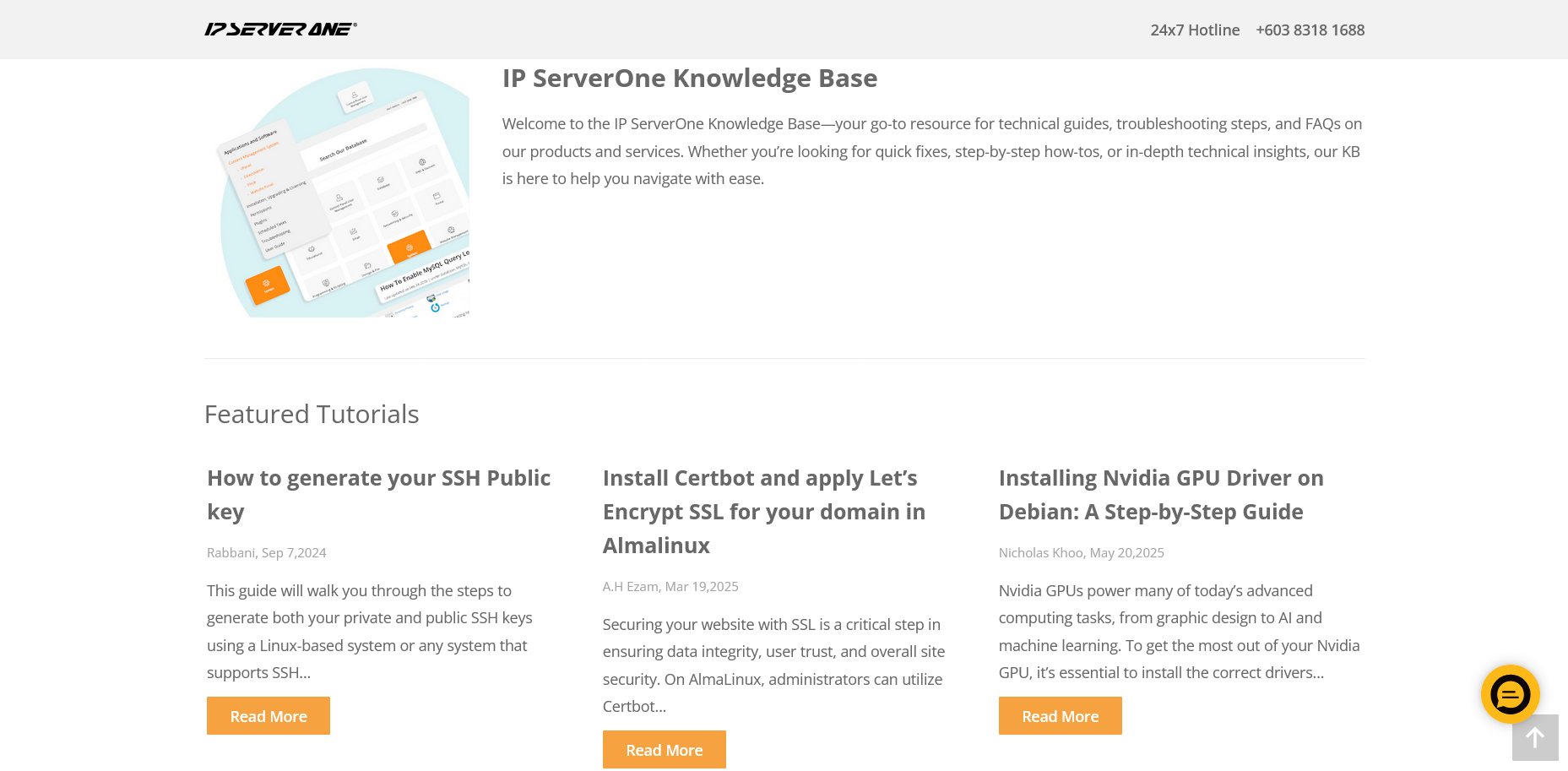 IP ServerOne knowledge base with NVIDIA GPU driver installation guide