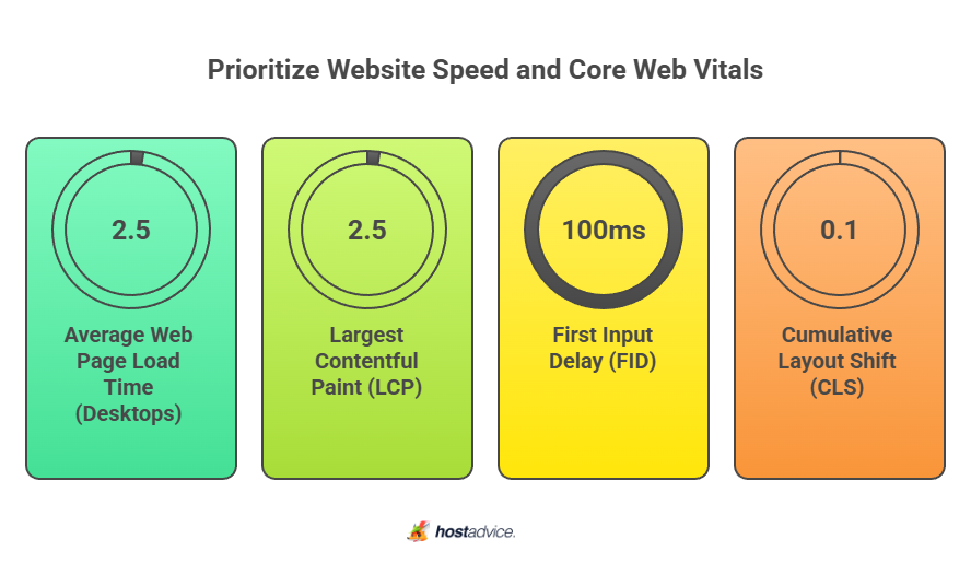 Prioritize Website Speed and Core Web Vitals