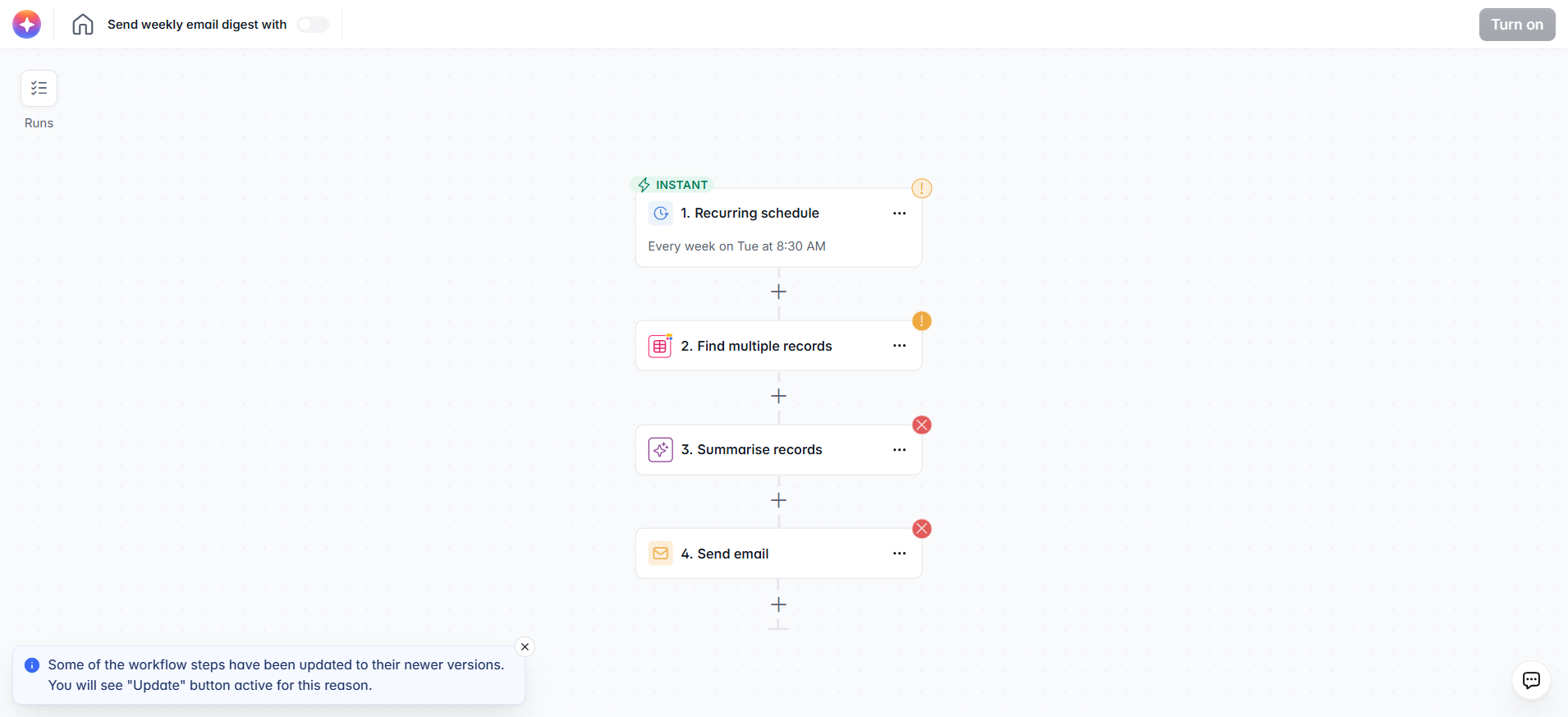 screenshot of Lead scoring model